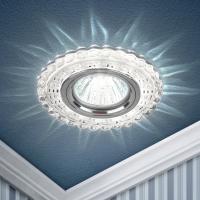 Нарушена упаковка! <173952> Точечный встраиваемый светильник cо светодиодной подсветкой Эра DK LD35 SL/WH Б0036503