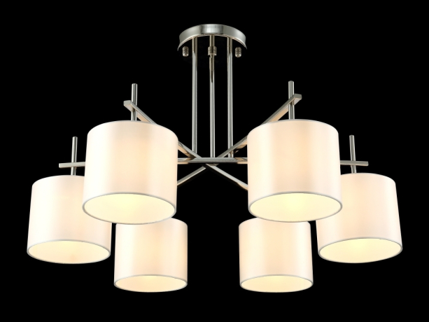 Потолочная люстра с лампочками CRYSTAL LUX SERGIO PL6 NICKEL+Lamps 