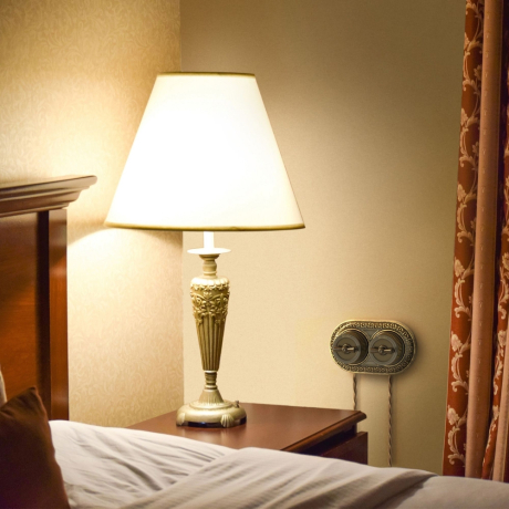 Выключатель на 4 положения двухклавишный без рамки Werkel Ретро (бронза) W5720012