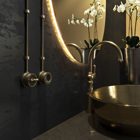 Выключатель на 4 положения двухклавишный без рамки Werkel Ретро (бронза) W5720012