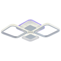 Светодиодная диммируемая люстра с ПДУ Profit Light 5886/4B WHT 80W+8W RGB