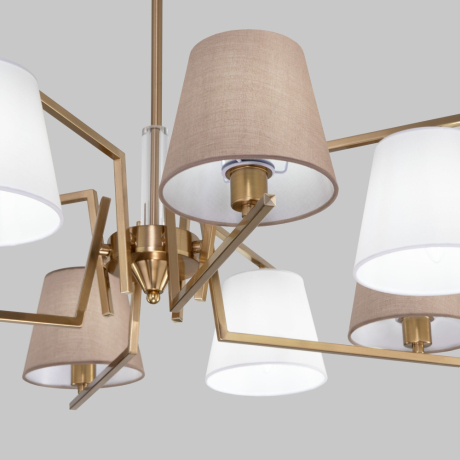 Люстра на штанге с тканевыми абажурами Eurosvet Ozark 60149/8 (a064981) 