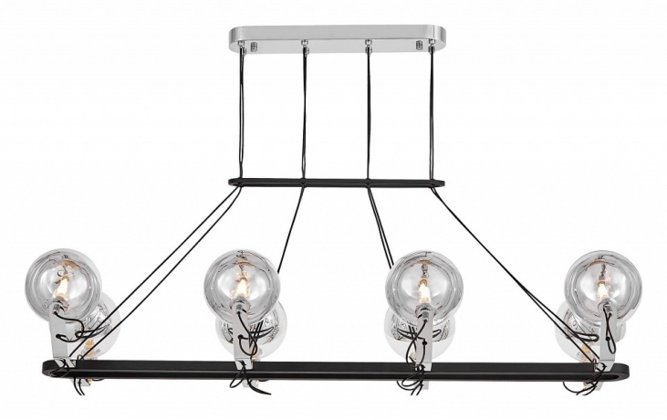 Подвесная люстра LUMINA DECO MARSEO LDP 9110-8-PR BK+CHR 