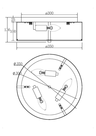Накладной светильник Maytoni Ripple MOD096CL-03CH 