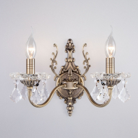 Бра с хрусталем Eurosvet 3281/2 античная бронза/прозрачный хрусталь Strotskis