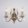 Бра с хрусталем Eurosvet 3281/2 античная бронза/прозрачный хрусталь Strotskis 