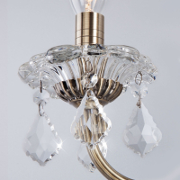 Бра с хрусталем Eurosvet 3281/2 античная бронза/прозрачный хрусталь Strotskis