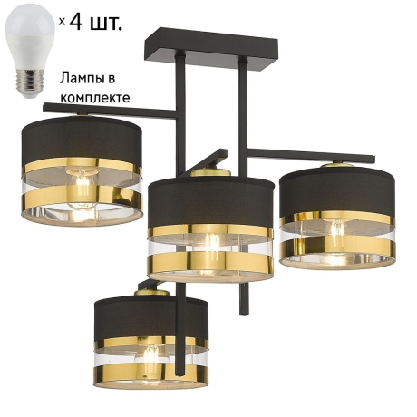 Потолочная люстра с лампочками Velante 294-307-04+Lamps E27 P45 