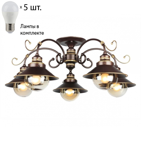 Люстра потолочная с лампочками Omnilux OML-50407-05+Lamps 