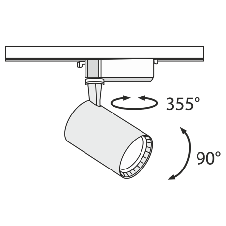 Однофазный LED светильник 12W 4000К для трека Maytoni Track TR003-1-12W4K-W 