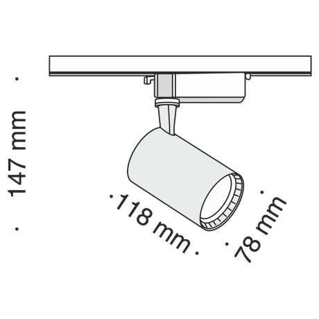 Однофазный LED светильник 12W 4000К для трека Maytoni Track TR003-1-12W4K-W 