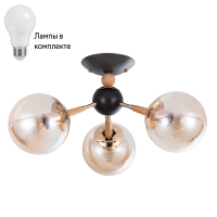 Потолочная люстра с лампочками Arte lamp A4485PL-3BK+Lamps