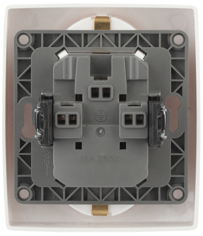 Розетка ЭРА 12 2x2P E Schuko со шторками 16A 250V 12-2104-02 Б0014700