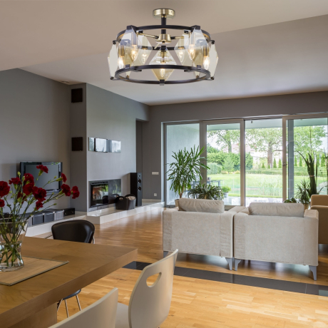 Потолочная люстра Eurosvet Aragon 60116/5 черный (a049425) 