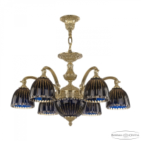 Люстра Bohemia Ivele Crystal 72209P/6/175 G P1 D Amber-Blue/H-1K