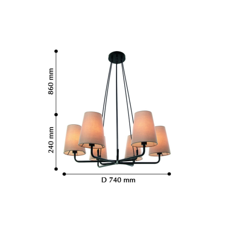 Люстра с лампочками, подвесная, комплект от Lustrof. №176715-617198 