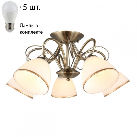 Люстра потолочная с лампочками Omnilux OML-25307-05+Lamps 