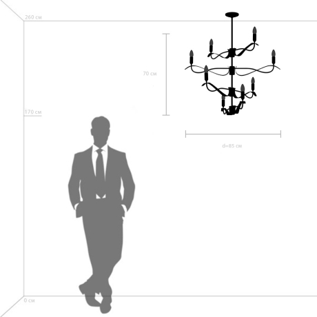 Люстра на штанге Lightstar с поддержкой Маруся Ragno 733287 