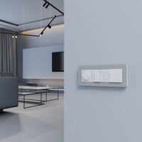 Рамка на 3 поста Split (дымчатый/белый, soft-touch) W0033067 Werkel (a067262)