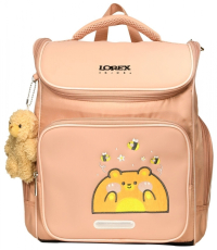 Нарушена упаковка!  <712383> Рюкзак LOREX KIDS CLASSIC COOKIE BEAR 16 л бежев. 36x28x16 мягкий 1 отд. молния держатель для карточек брелок д/девочек LXKBPCL-CB (247684)