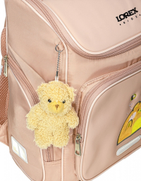 Нарушена упаковка!  <712383> Рюкзак LOREX KIDS CLASSIC COOKIE BEAR 16 л бежев. 36x28x16 мягкий 1 отд. молния держатель для карточек брелок д/девочек LXKBPCL-CB (247684)