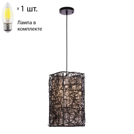 Подвесной светильник с лампочкой Velante 576-726-01+Lamps E27 Свеча 