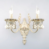 Бра Eurosvet Elisha 3281/2 белый с золотом/тонированный хрусталь Strotskis 