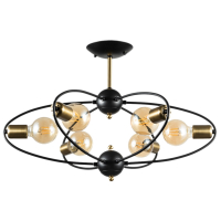 Люстра на штанге Arte lamp Glasgow с поддержкой Маруся A1963PL-6BK-М