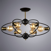 Люстра на штанге Arte lamp Glasgow с поддержкой Маруся A1963PL-6BK-М