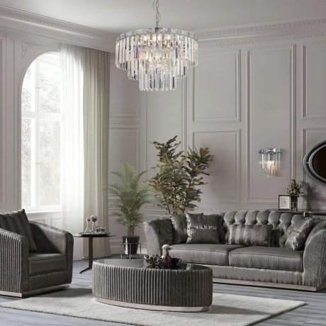 Подвесная люстра Eurosvet 10130/8 хром (a060642)