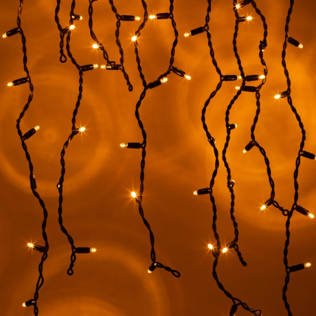 2*0,7м. Гирлянда бахрома желтый Эра ERAPS-BZ1 100LED IP65 (Б0060545)