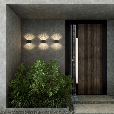 Уличный настенный светильник Elektrostandard Sole 35149/D черный (a058892)