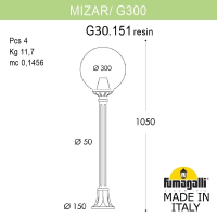 G30.151.000.AXE27 Фонарный столб Fumagalli MIZAR.R/G300.