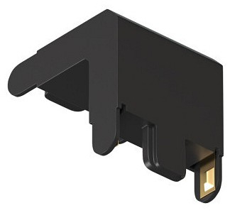 Соединитель угловой L-образный для треков накладных Denkirs AIR BASE TR5232-BK