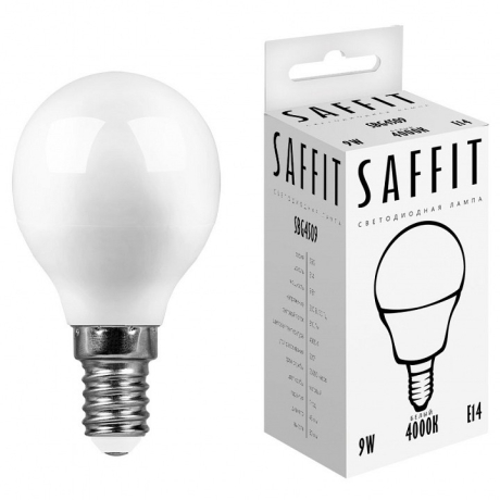 Лампа светодиодная Feron SBG4509 E14 9Вт 4000K 55081 