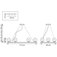 Подвесная люстра Lightstar с поддержкой Алисы, Bari 815267