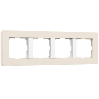 Рамка на 4 поста Split (айвори/белый, soft-touch) W0043066 Werkel (a067257)