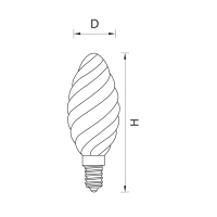 Филаментная светодиодная лампа E14 6W 3000K (теплый) C35 LED Lightstar (933702)