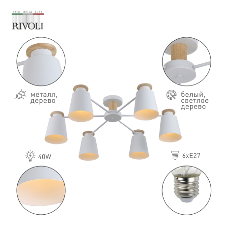 Потолочная люстра Rivoli Adna 9112-306 (Б0053436) 