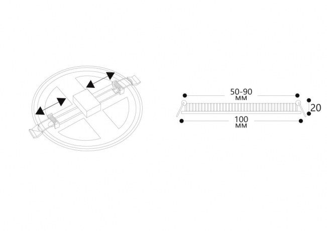 Встраиваемый светильник Arte Lamp Mesura A7971PL-1WH 