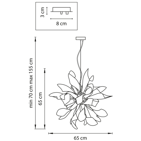 Люстра подвесная с Led лампочками в комплекте Lightstar 754266+Lamps 