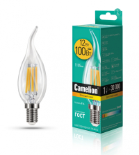 Светодиодная лампа E14 12W 3000К (теплый) CW35 Camelion LED12-CW35-FL/830/E14 (13710)