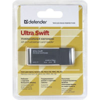 Нарушена упаковка!  <217303> Картридер DEFENDER Ultra Swift, USB 2.0, порты SD, MMC, TF, M2, XD, MS, 83260 (512029)