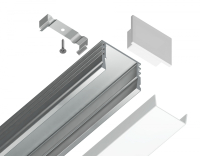 Алюминиевый профиль накладной 18*4 для светодиодной ленты до 15мм Ambrella light ILLUMINATION Alum GP1750AL