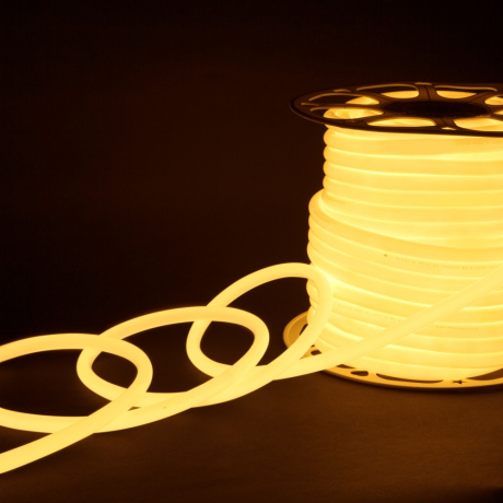 50м. Комплект неоновой ленты теплого цвета 3300К 2835, 9,6W, 220V, 144LED/m, IP67 Elektrostandard LS003 (a052998) 