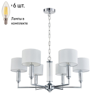 Подвесная люстра с лампочками Favourite Laciness 2607-6P+Lamps E14 Свеча
