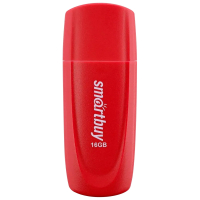 Флеш-диск 16 GB SMARTBUY Scout USB 2.0, красный, SB016GB2SCR (513764)