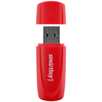 Флеш-диск 16 GB SMARTBUY Scout USB 2.0, красный, SB016GB2SCR (513764)