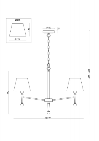 Подвесная люстра Rosemary Freya FR5190PL-05BS 