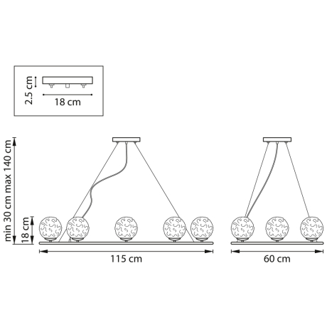 Люстра подвесная с Led лампочками в комплекте Lightstar 815283+Lamps 